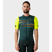 Веломайка мужская ALE MAGLIA MC / SS JERSEY LOGO PR-S VERDE SCURO / DARK GREEN